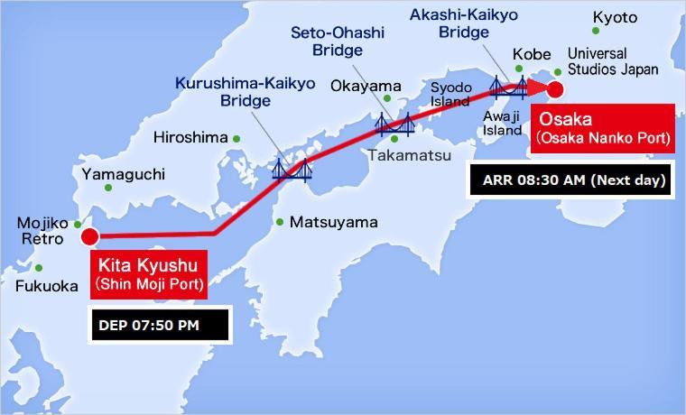 Meimon Taiyo Ferry 2Nd Sailing From Kitakyushu To Osaka Exterior foto